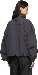Acne Studios Gray Nylon Logo Jacket