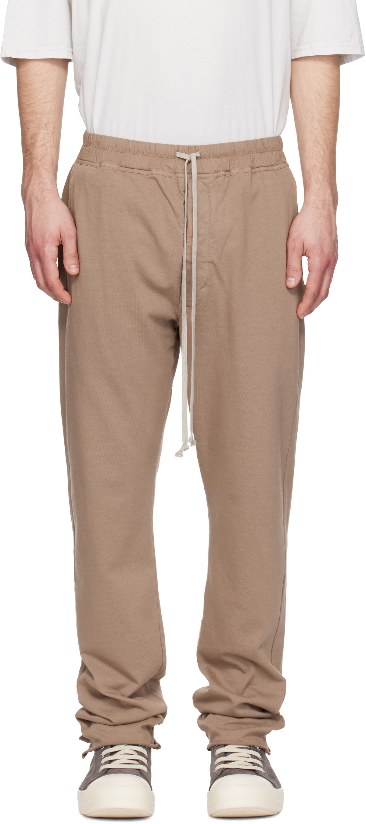 Rick Owens DRKSHDW Taupe Temple Berlin Drawstring Sweatpants