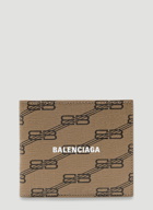 Balenciaga - Logo Bifold Wallet in Beige