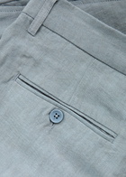 Percival Straight-leg Linen Trousers Light Blue