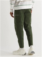 Nike - Sportwear Style Essentials Tapered Cropped Cotton-Blend Trousers - Green