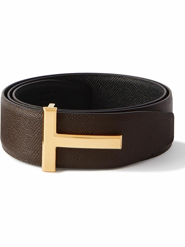 Photo: TOM FORD - 4cm Reversible Full-Grain Leather Belt - Brown