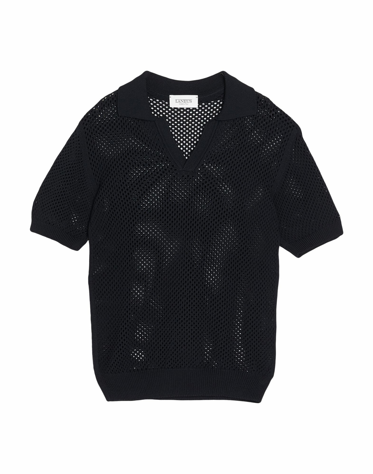 Laneus Mens Polo shirt in Black
