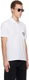Givenchy White Front Pocket Polo