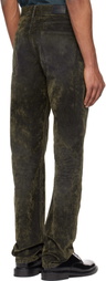 Helmut Lang Khaki Flocked Jeans