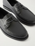 Brioni - Leather Boat Shoes - Black