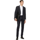 Z Zegna Grey Wool Double-Breasted Blazer