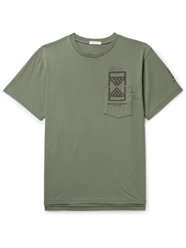 Photo: Engineered Garments - Printed Cotton-Jersey T-Shirt - Green