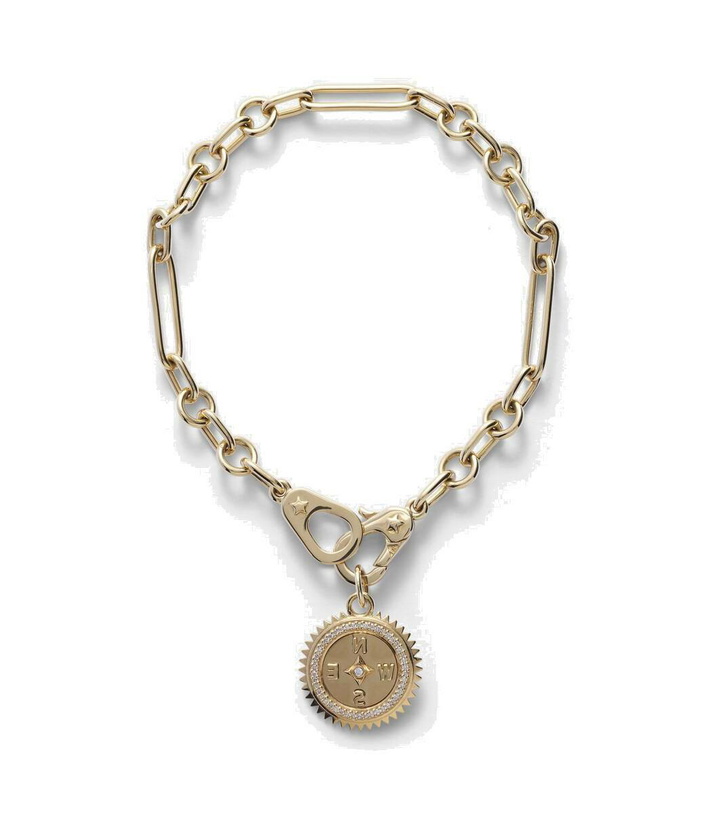 Photo: FoundRae Internal Compass 18kt gold bracelet with diamonds