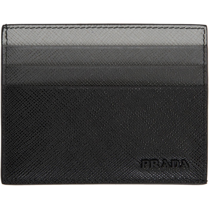 Photo: Prada Black Colorblocked Saffiano Card Holder 