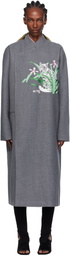 AO Yes Gray Changshan Melton Long Coat