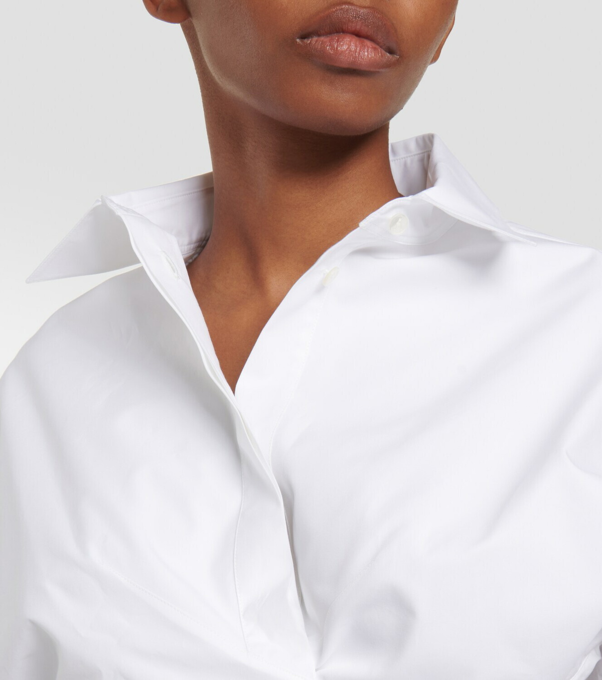 Tシャツ・カットソー ALAIA WHITE COTTON TOP Alaïa Logo cotton jersey T-shirt ALAÏA