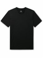 Reigning Champ - Striped Stretch-Jersey Running T-Shirt - Black