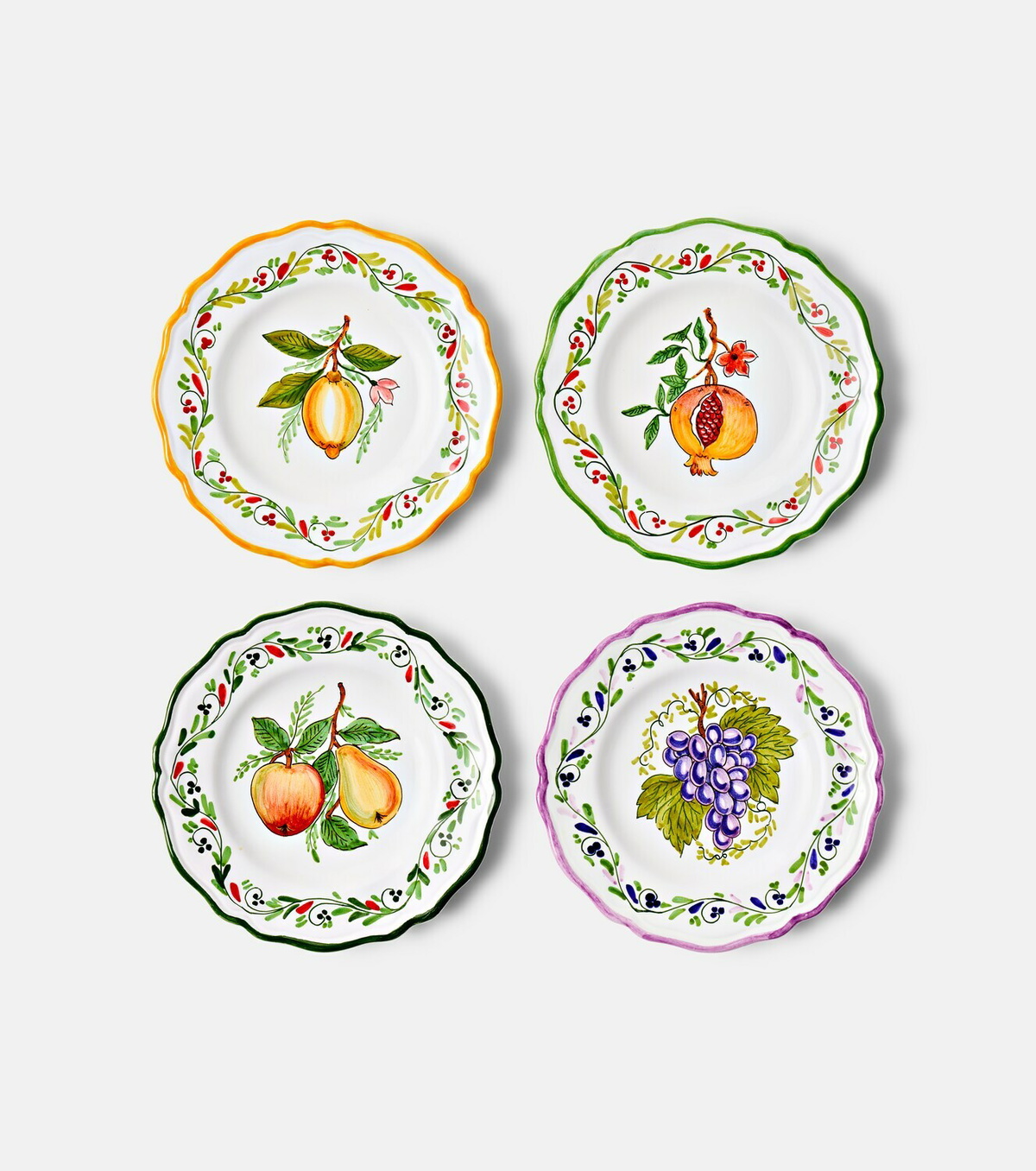 Les-Ottomans Set of 4 ceramic plates