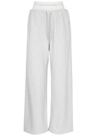 Alexanderwang.t Logo Layered Cotton Sweatpants Light Grey