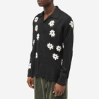 Noma t.d. Men's Floral Hand Embroidery Shirt in Black