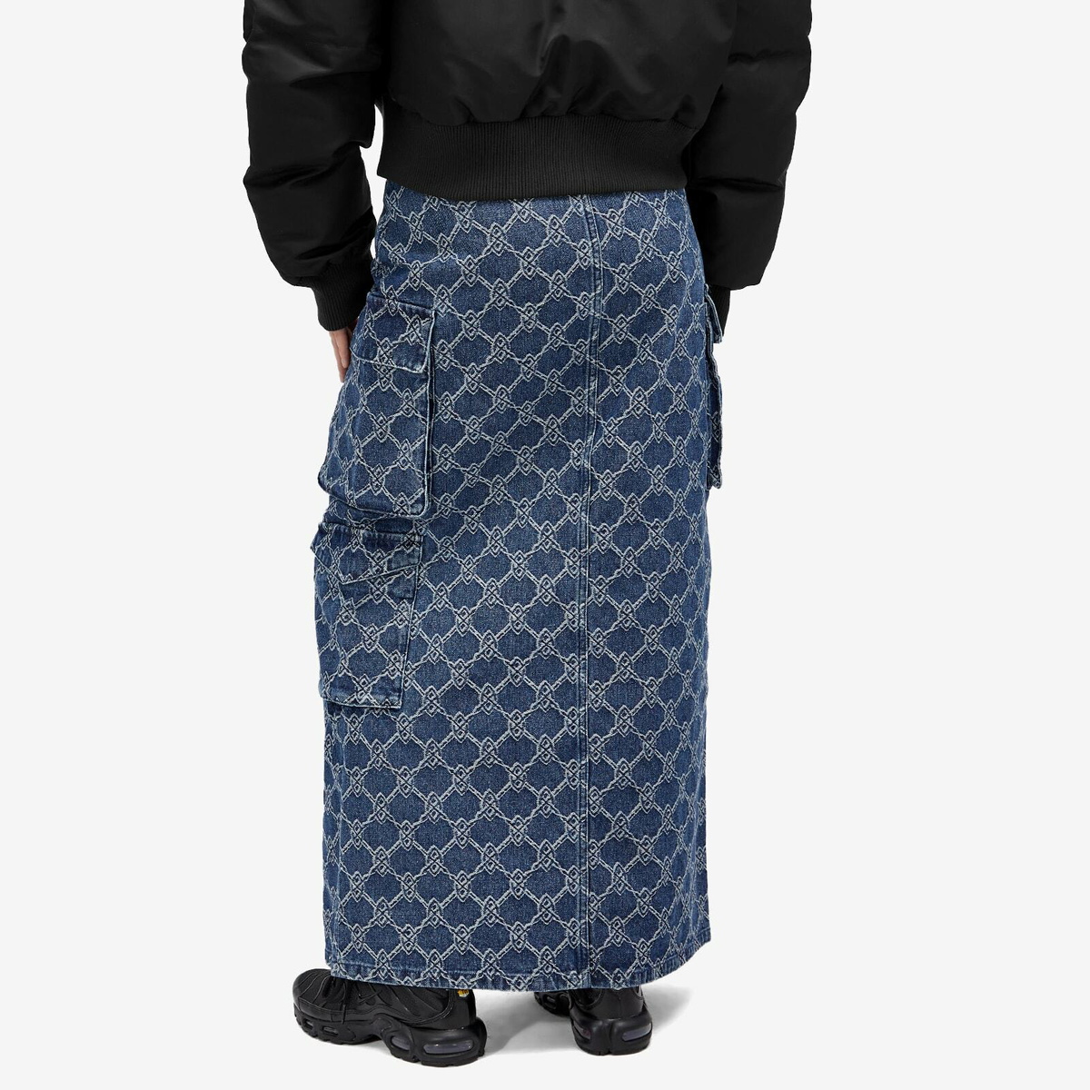 Daily Paper Women's Zora Denim Cargo Skirt in Blue