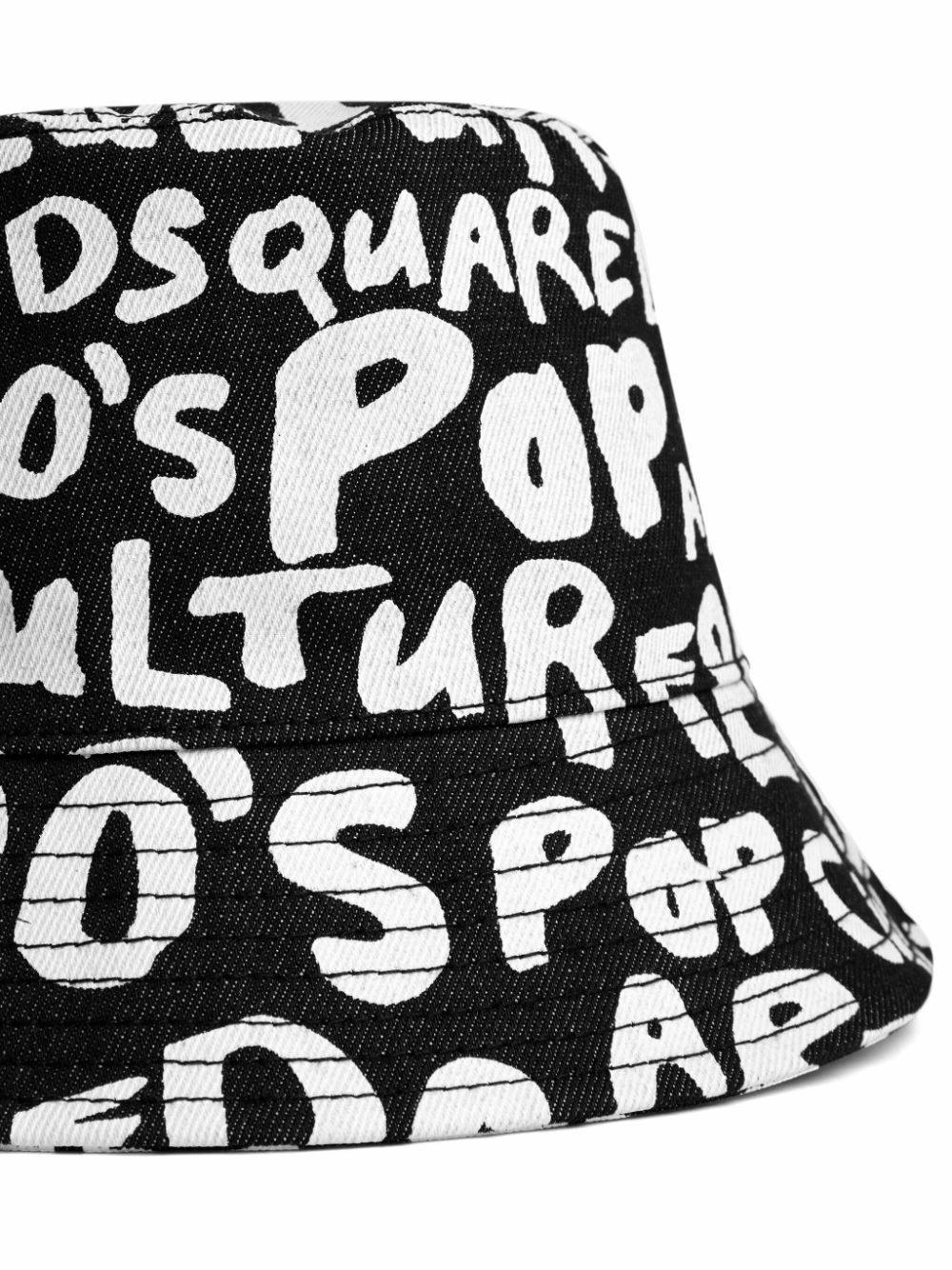 DSQUARED2 Black Logo-Print Bucket Hat Dsquared2