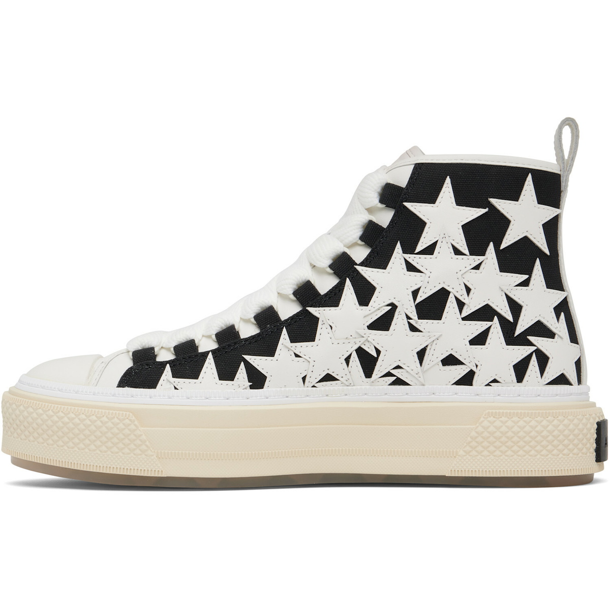 AMIRI Black & White Stars Court Hi Sneakers