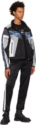 PALMER Black & Blue Paneled Jacket