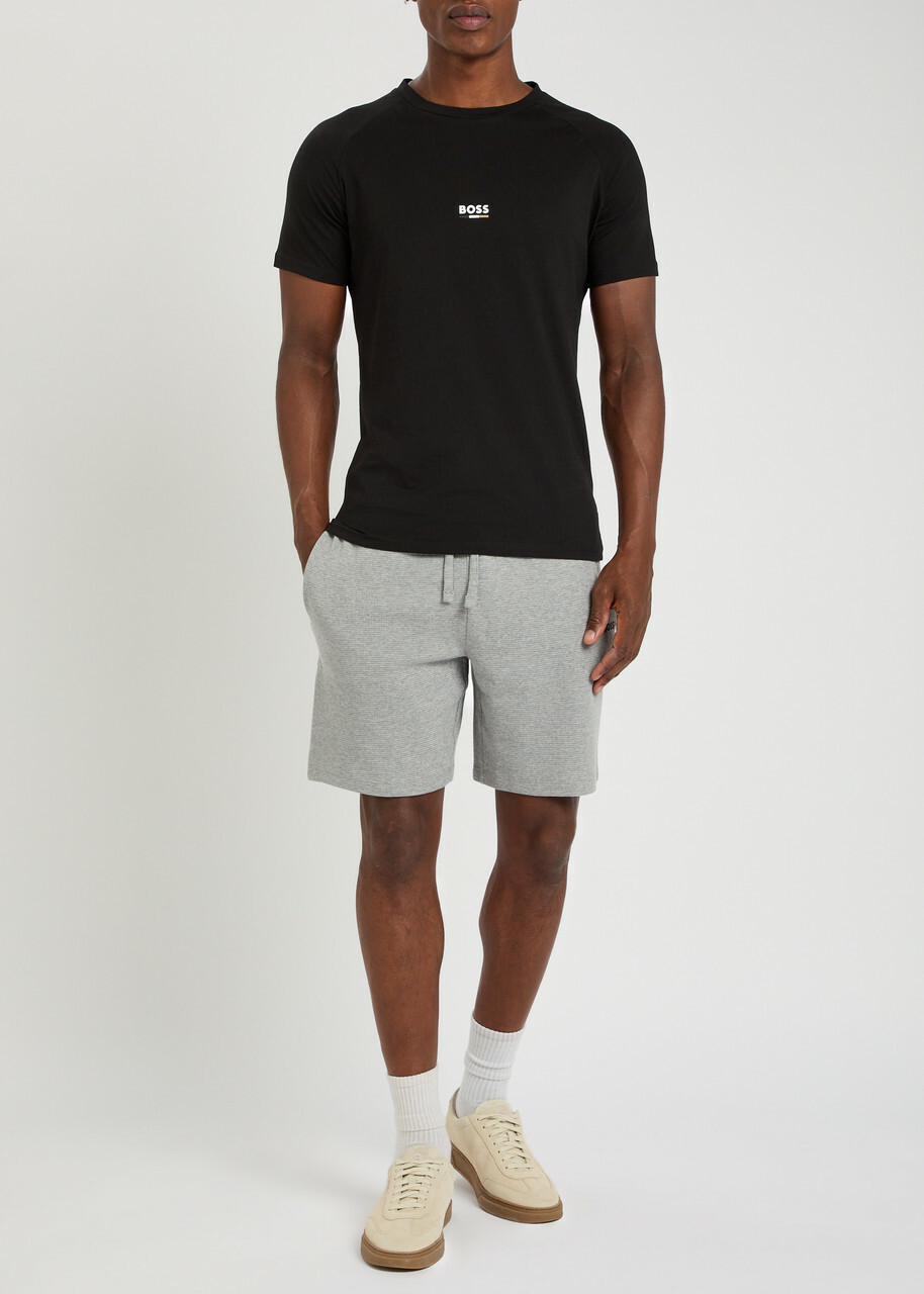 Boss Logo-print Cotton T-shirt Black