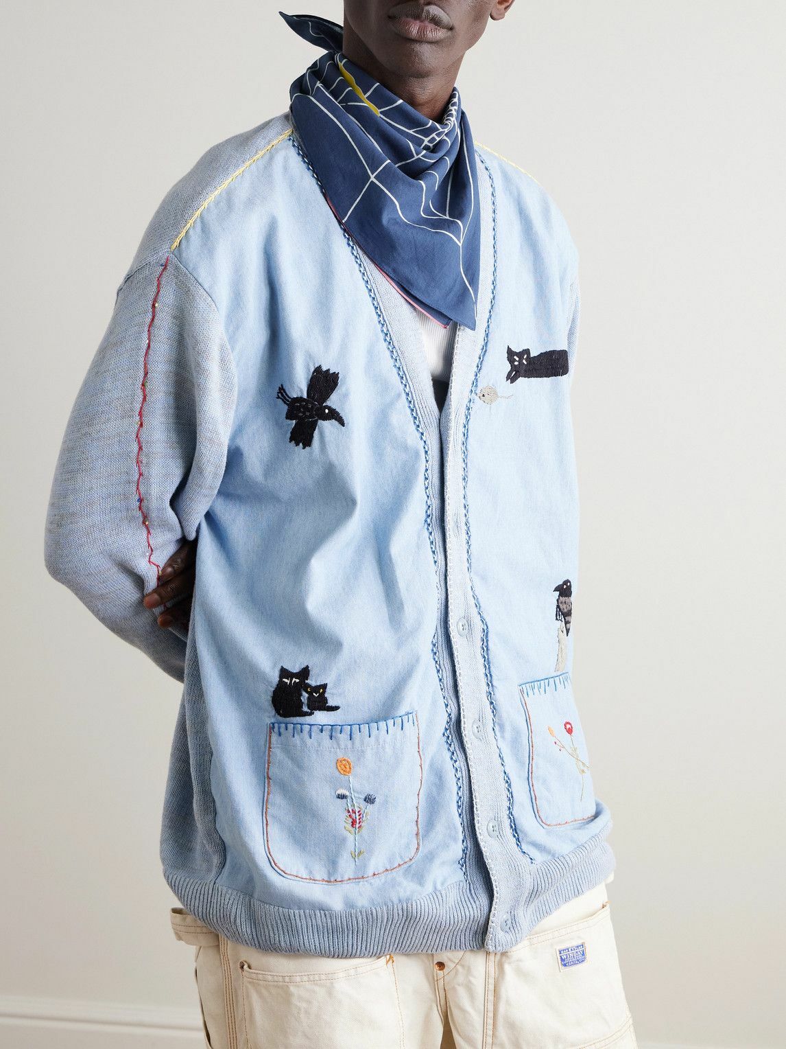 KAPITAL - Fastcolor Printed Selvedge Cotton-Voile Bandana