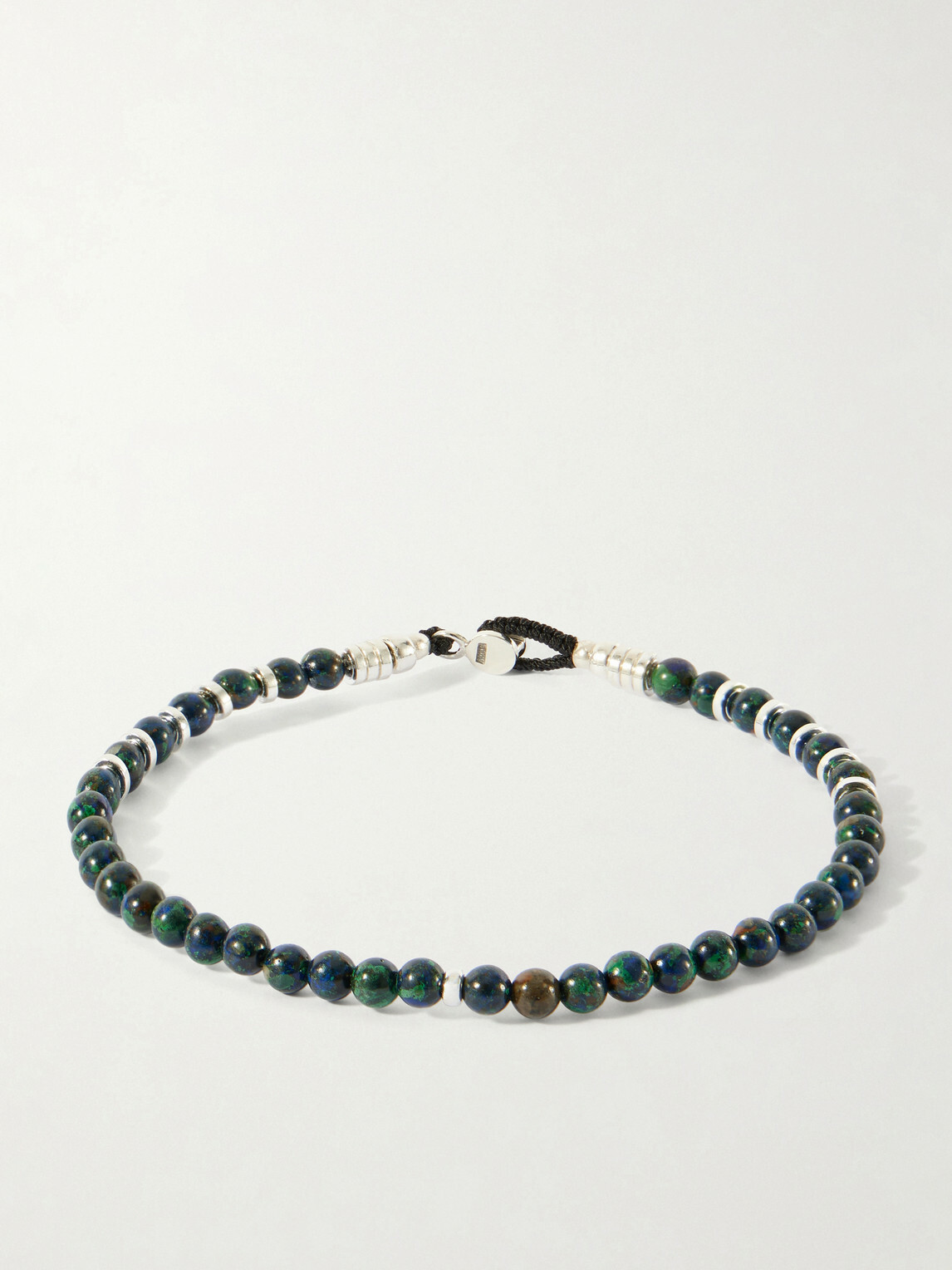 Mikia - Circle 4 Sterling Silver Multi-Stone Beaded Bracelet - Blue
