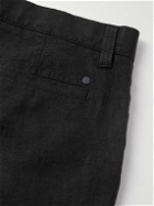 NN07 - Crown Straight-Leg Linen Shorts - Black