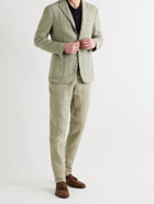 BOGLIOLI - Slim-Fit Linen Suit Trousers - Green