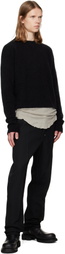Rick Owens Black Tower Round Neck Sweater
