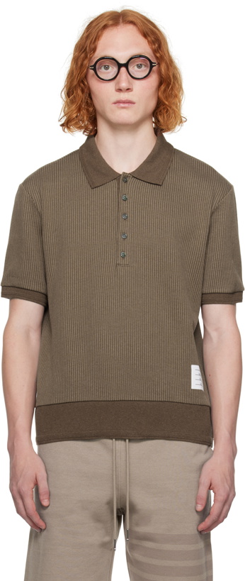 Photo: Thom Browne Brown Patch Polo