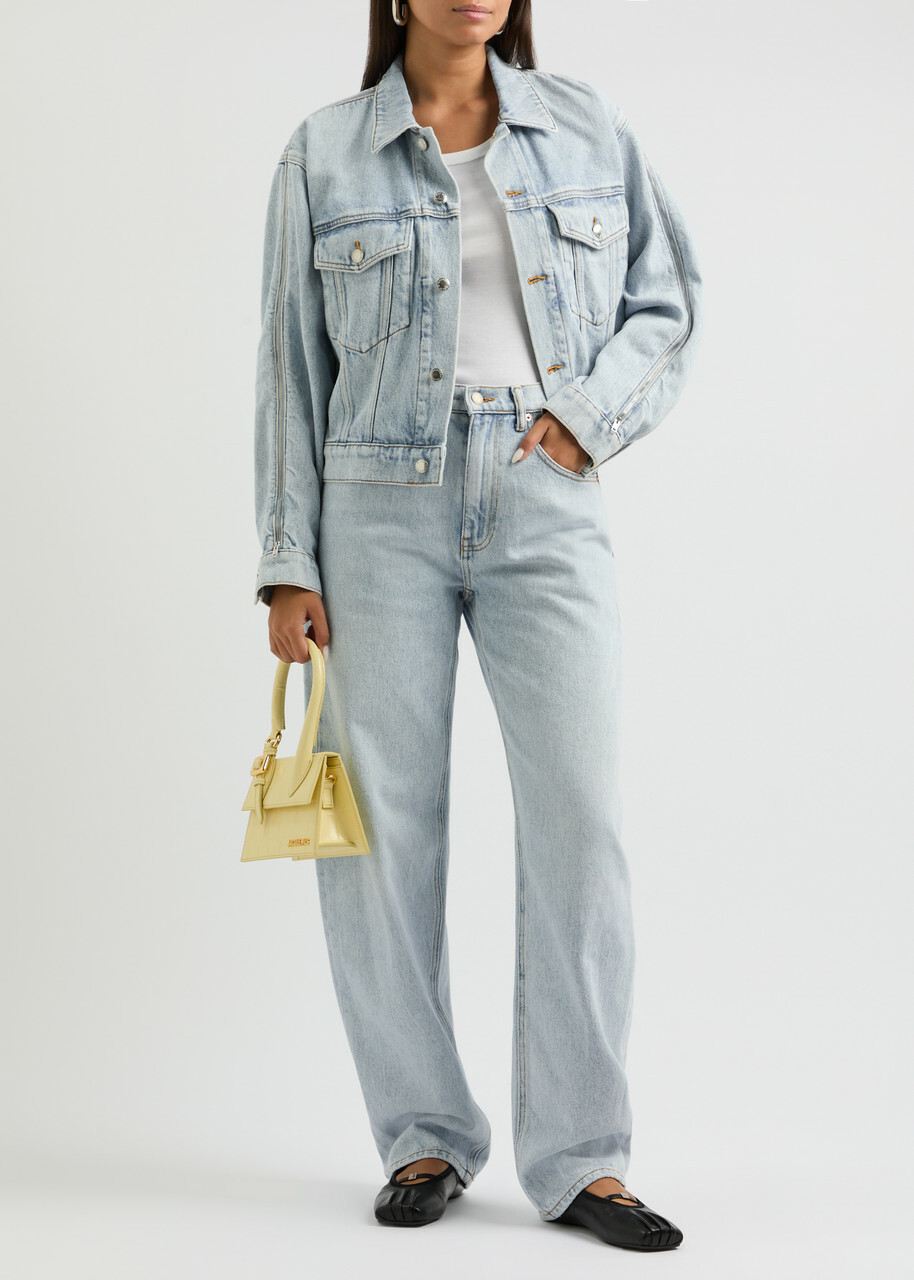 Alexanderwang.t Zip-detail Barrel-leg Jeans Light Blue