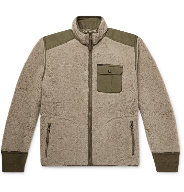 Photo: RRL - Ripstop-Panelled Fleece Jacket - Neutrals