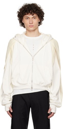 CARNET-ARCHIVE White Horseshoe Crab Zip-Up Hoodie