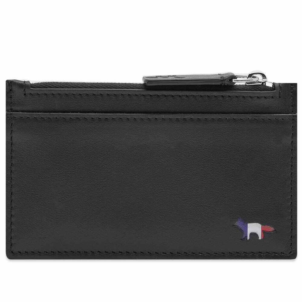 Maison Kitsuné Men's Tricolor Fox Long Zipped Card Holder in Black ...
