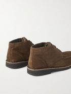 Mr P. - Andrew Split-Toe Shearling-Lined Suede Chukka Boots - Brown