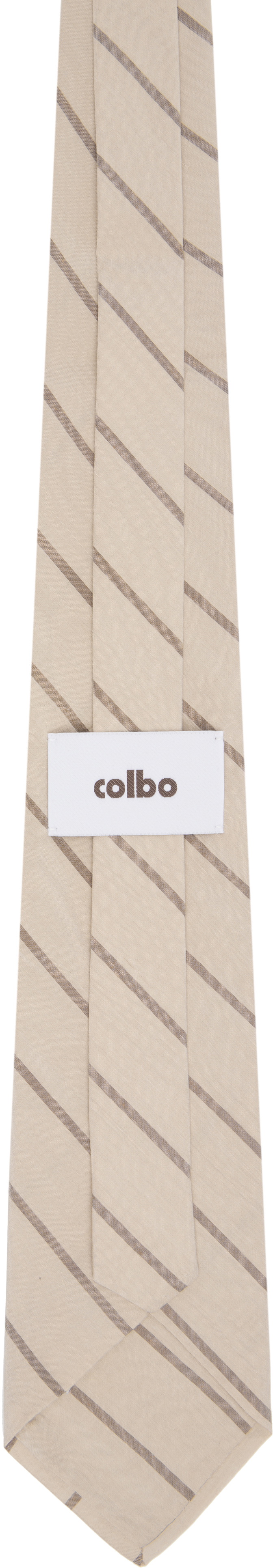 colbo Beige Striped Tie
