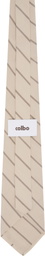colbo Beige Striped Tie