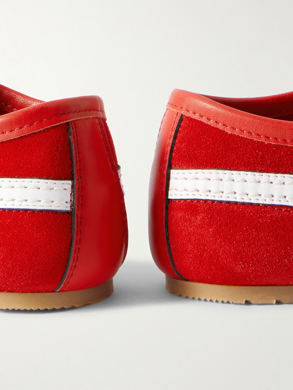 Dries Van Noten - Leather-Trimmed Suede Sneakers - Red