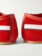 Dries Van Noten - Leather-Trimmed Suede Sneakers - Red