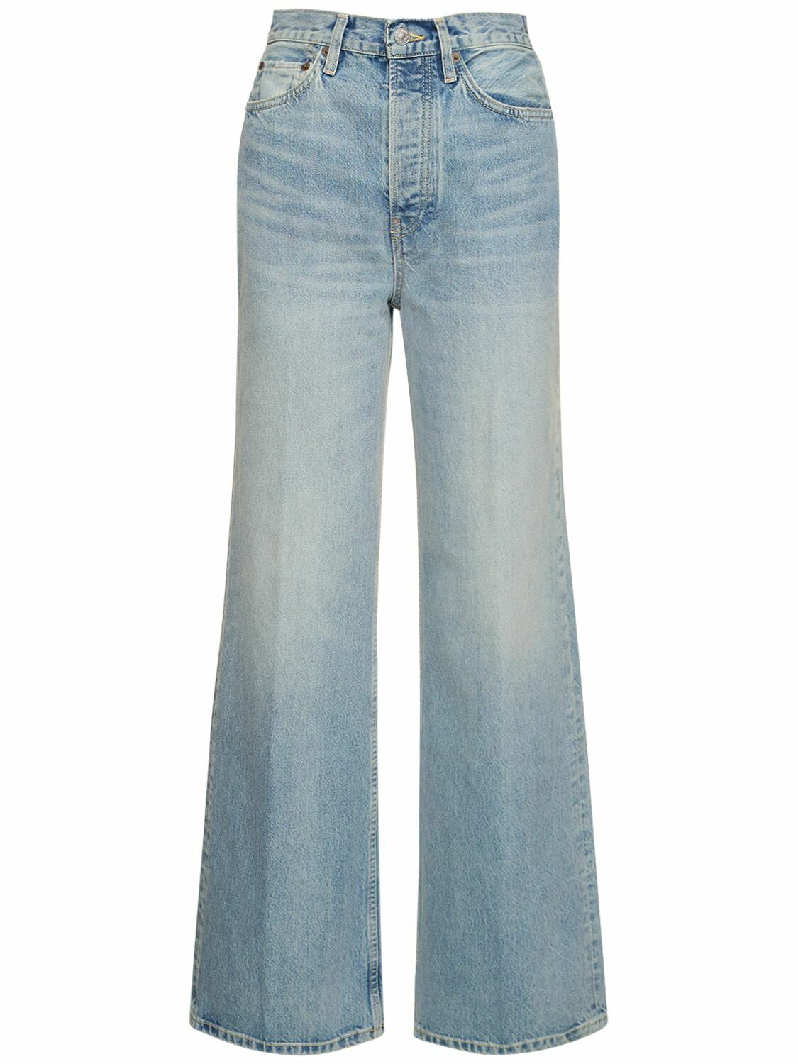 Photo: RE/DONE - 70's High Waisted Cotton Wide Leg Jeans