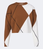 Max Mara Argyle virgin wool sweater