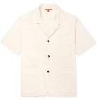 Barena - Camp-Collar Herringbone Cotton Shirt - Cream