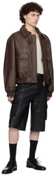 Deadwood Black Carter Leather Shorts