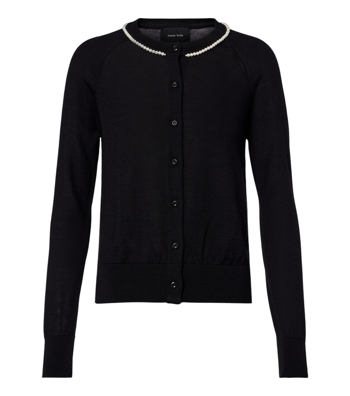 Photo: Simone Rocha Embellished wool and silk cardigan