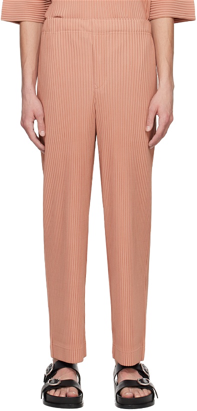 Photo: HOMME PLISSÉ ISSEY MIYAKE Pink Monthly Color March Trousers