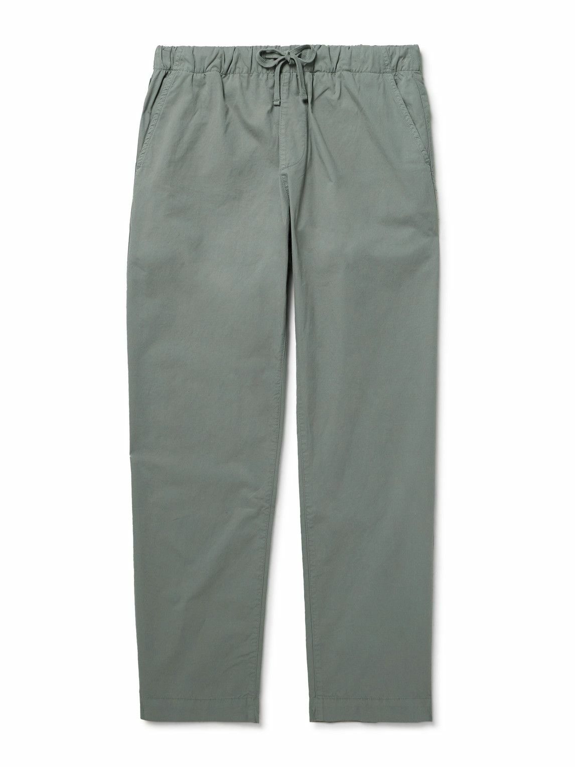 Hartford - Joggy Straight-Leg Cotton Trousers - Green