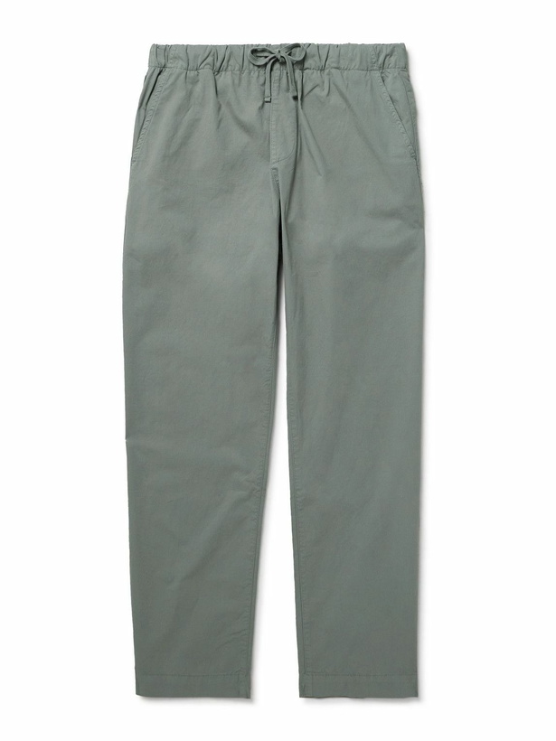 Photo: Hartford - Joggy Straight-Leg Cotton Trousers - Green