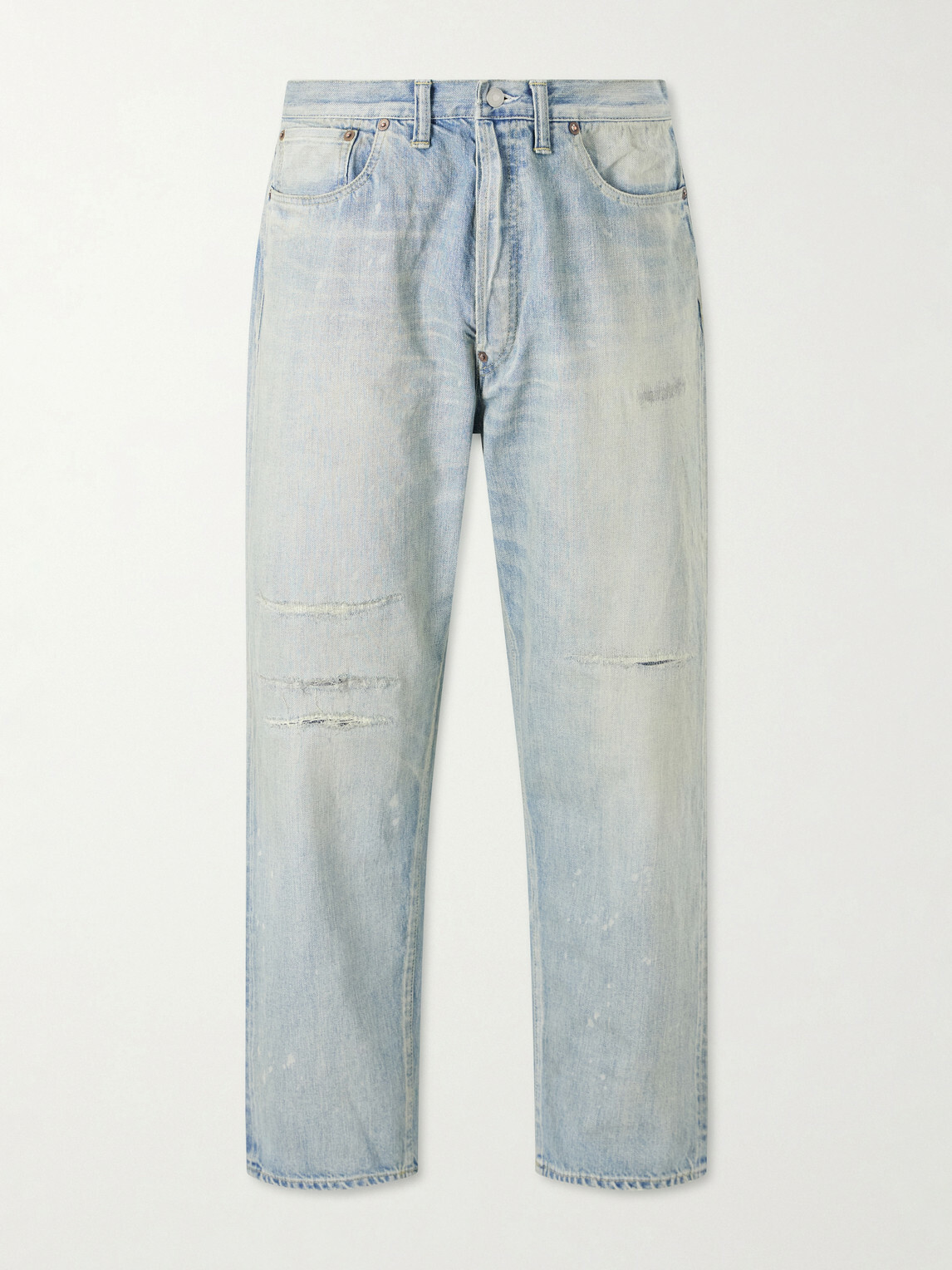 A.PRESSE - No.37 Wide-Leg Distressed Jeans - Blue
