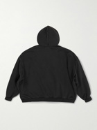 Balenciaga - adidas Oversized Logo-Print Cotton-Jersey Hoodie - Black